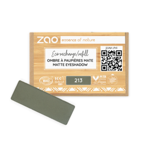 Zao Recharge Fard à paupières Rectangulaire mat 115213 Vert militaire