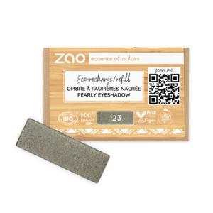 Zao Recharge Fard à paupières Rectangulaire nacré 115123 Gris kaki
