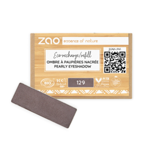 Zao Recharge Fard à paupières Rectangulaire nacré 115129 Taupe